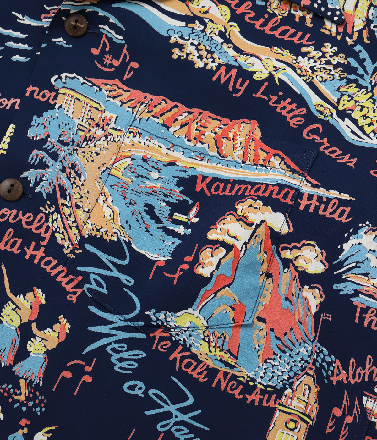 SUN SURF RAYON HAWAIIAN SHIRT “THE SONG OF HAWAII”