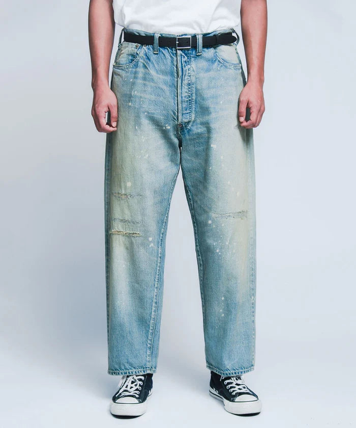A.PRESSE No.37 Washed Wide Denim Pants (BLEACH)