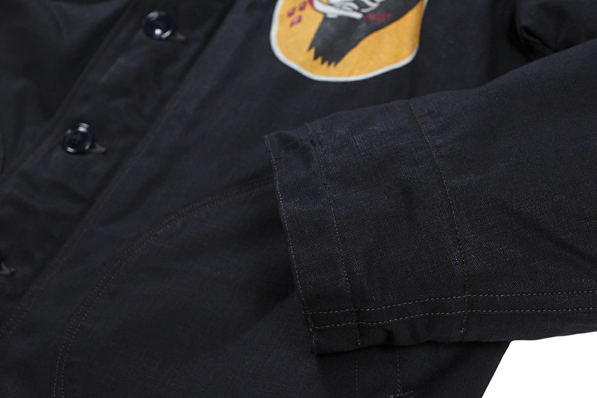 FREEWHEELERS & CO. "KNUCKLE BONES" on "AAF 90thBG 400thBSQ" CIVILIAN DECK JACKET