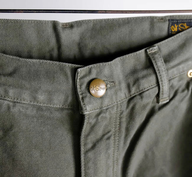 orSlow DAD’S FIT OXFORD PAINTER PANTS Army Green