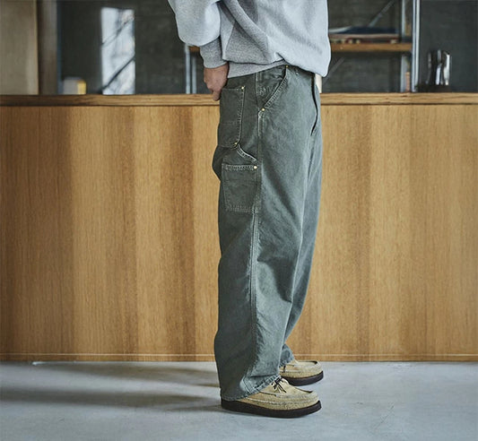 orSlow DAD’S FIT OXFORD PAINTER PANTS Army Green