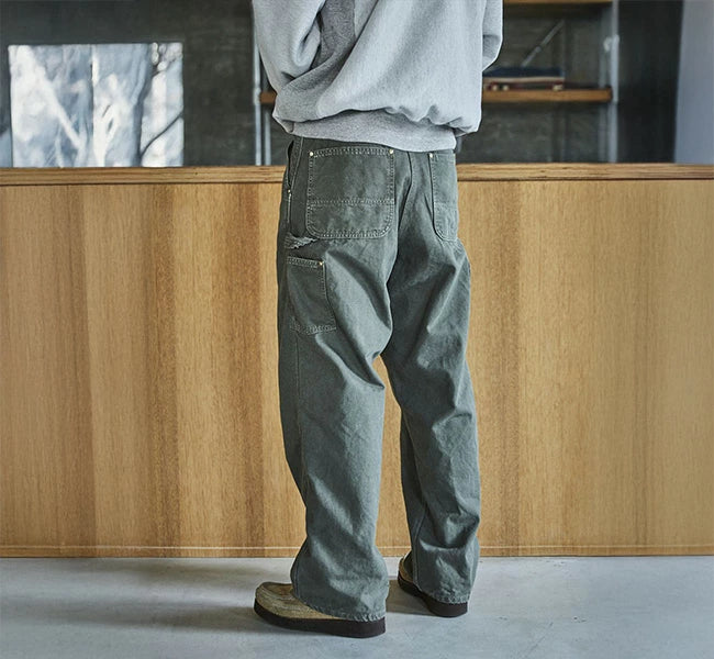 orSlow DAD’S FIT OXFORD PAINTER PANTS Army Green