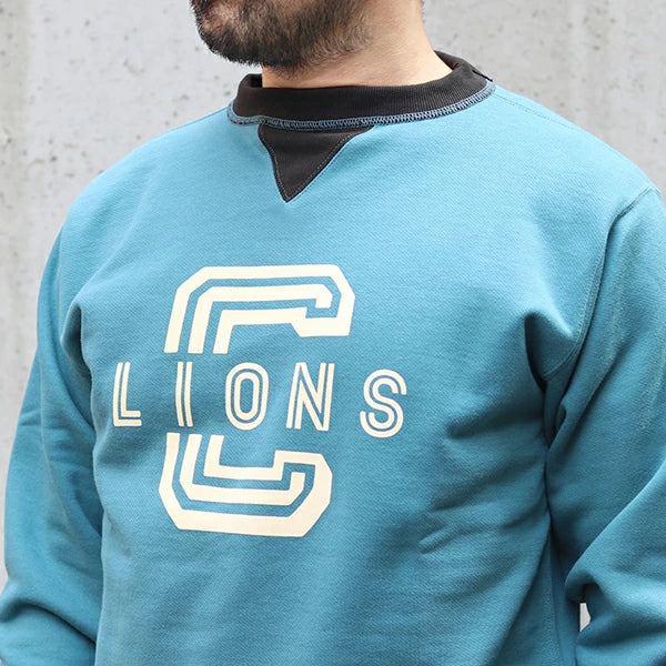 FREEWHEELERS POWER WEAR 1940s STYLE "LIONS" ATHLETIC SWEAT SHIRT