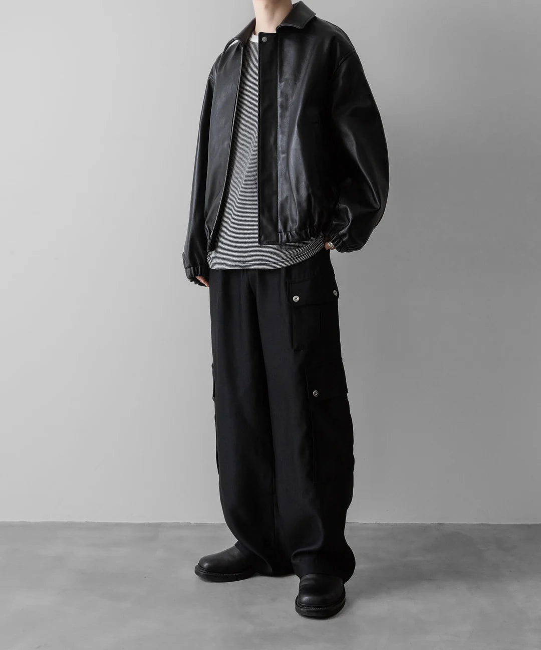 ssstein W/R/SI DOUBLE WEAVE CARGO POCKET TROUSERS