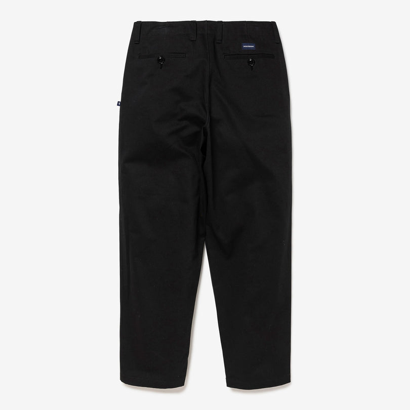 DESCENDANT CLASP TWILL TROUSERS (BLACK) ディセンダント 特典付き