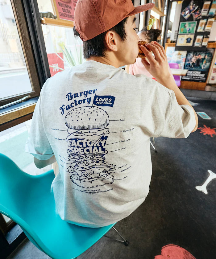 Burger Factory x FREAK'S STORE Burger Factory Special Big Silhouette Back Print Crew Neck T-shirt