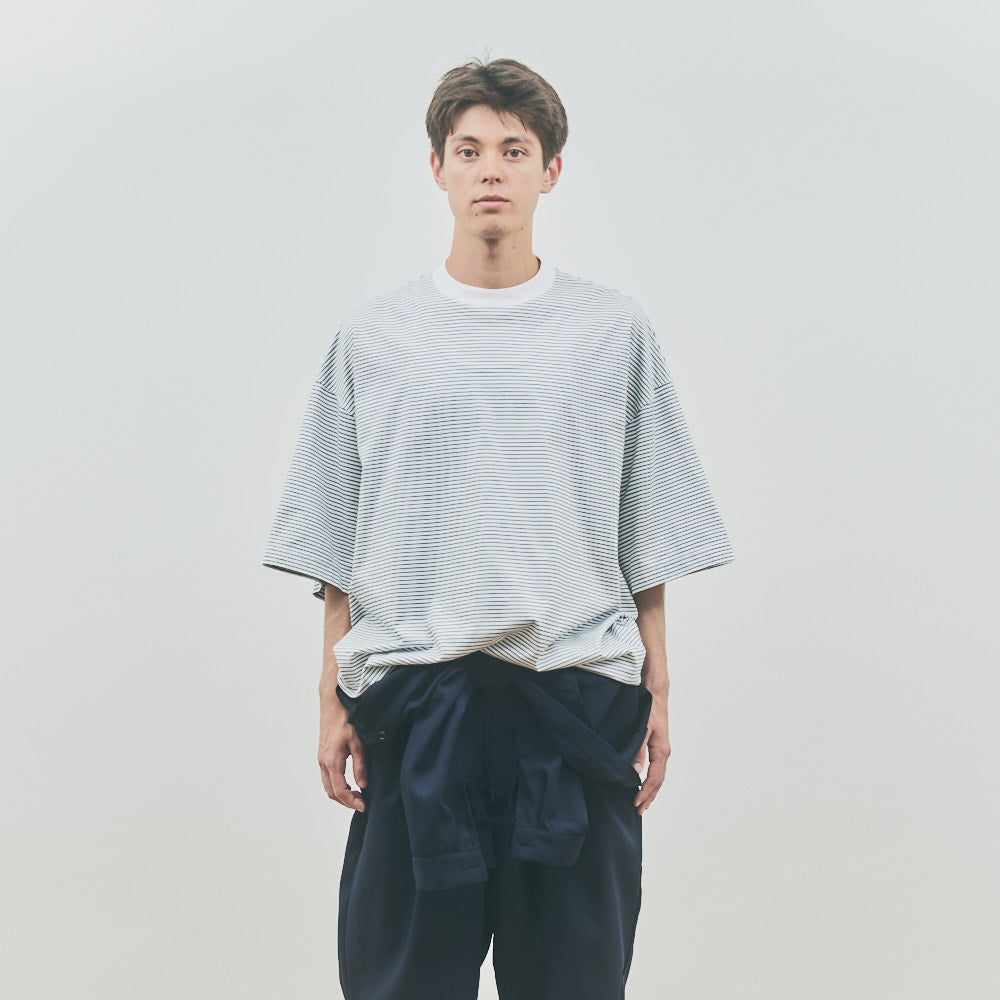 is-ness BALLOON BORDER SHORT SLEEVE