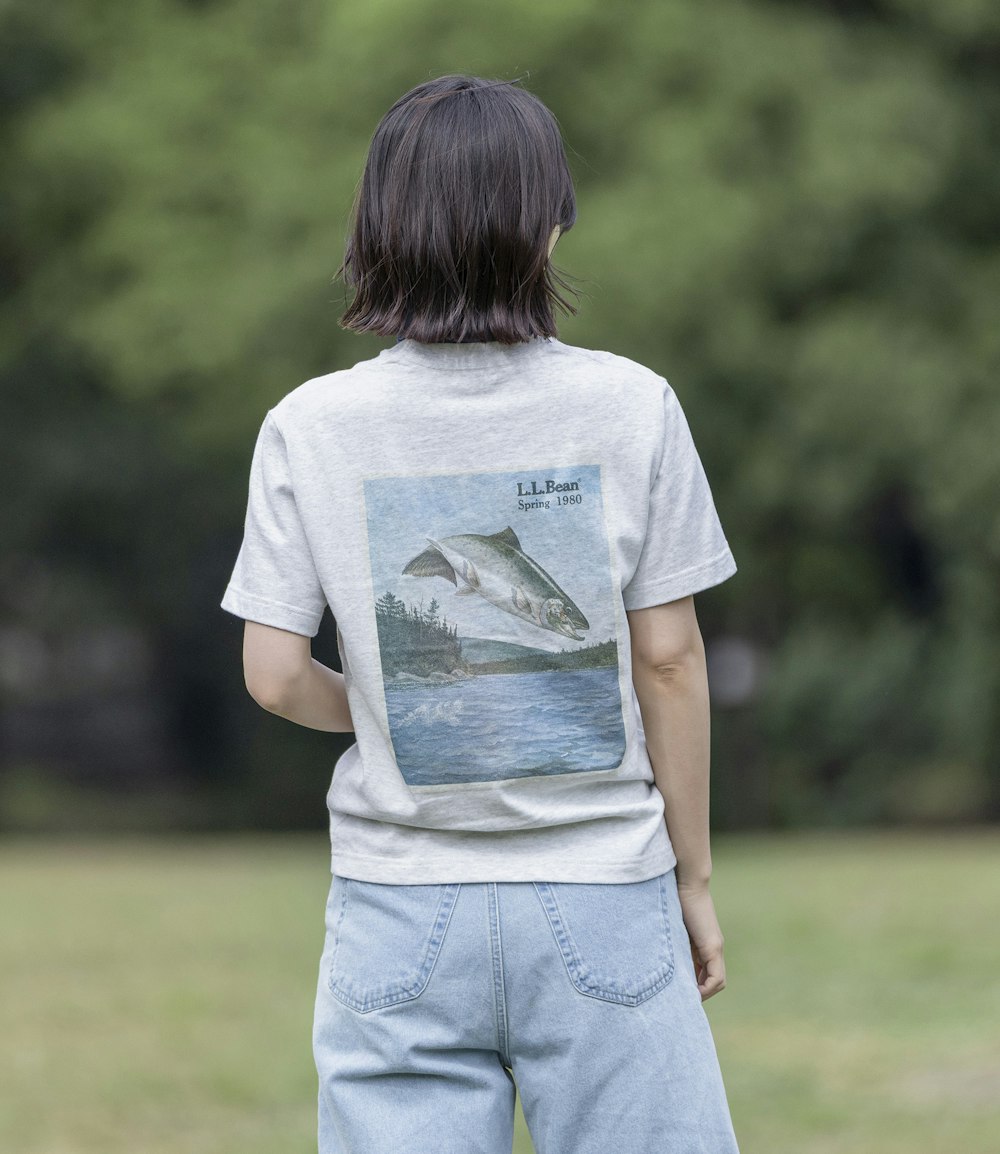 L.L.Bean JAPAN EDITION Women's Bean's 1980 Short-Sleeve Catalog Trout Tee