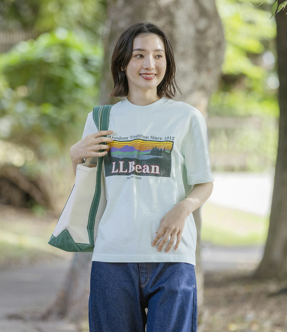 L.L.Bean JAPAN EDITION Women's Morrill Short-Sleeve Katahdin Logo Tee