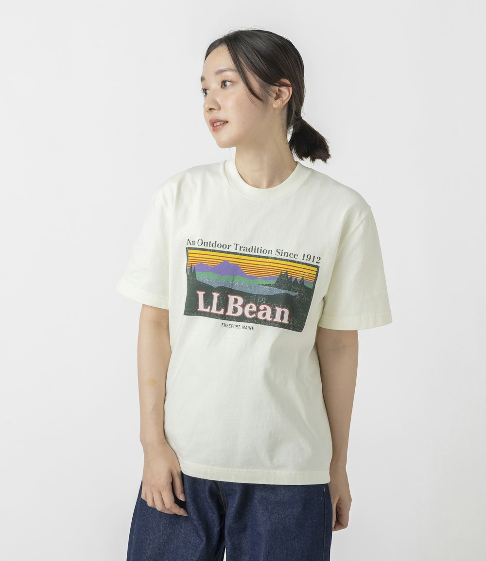 L.L.Bean JAPAN EDITION Women's Morrill Short-Sleeve Katahdin Logo Tee
