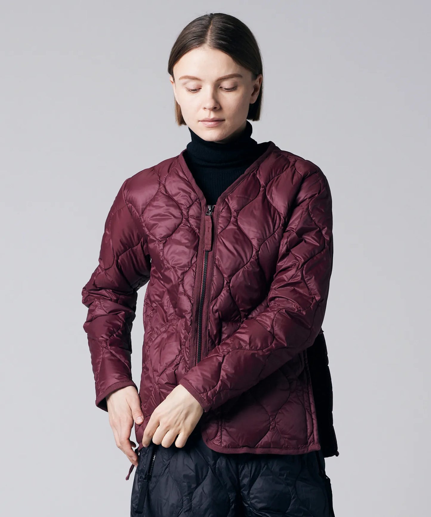 TAION MILITARY V NECK W-ZIP DOWN JKT (SOFT SHELL)