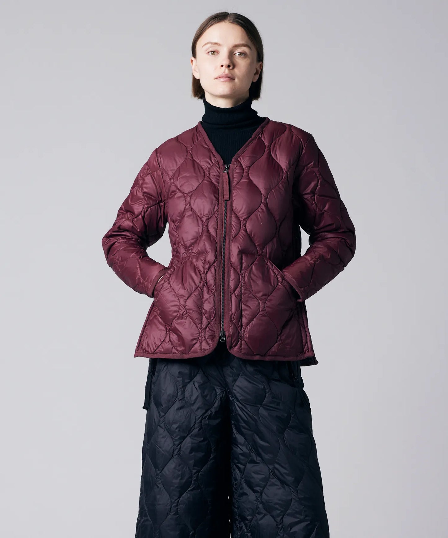 TAION MILITARY V NECK W-ZIP DOWN JKT (SOFT SHELL)