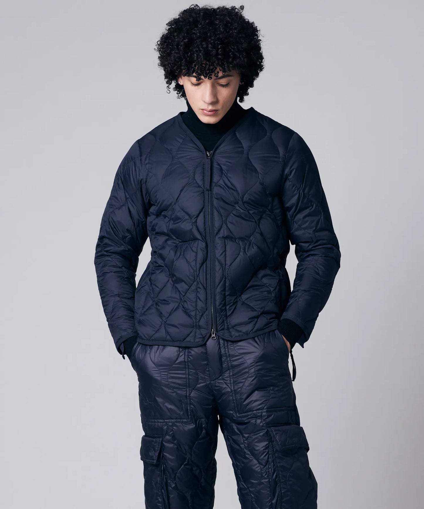 TAION MILITARY V NECK W-ZIP DOWN JKT (SOFT SHELL)