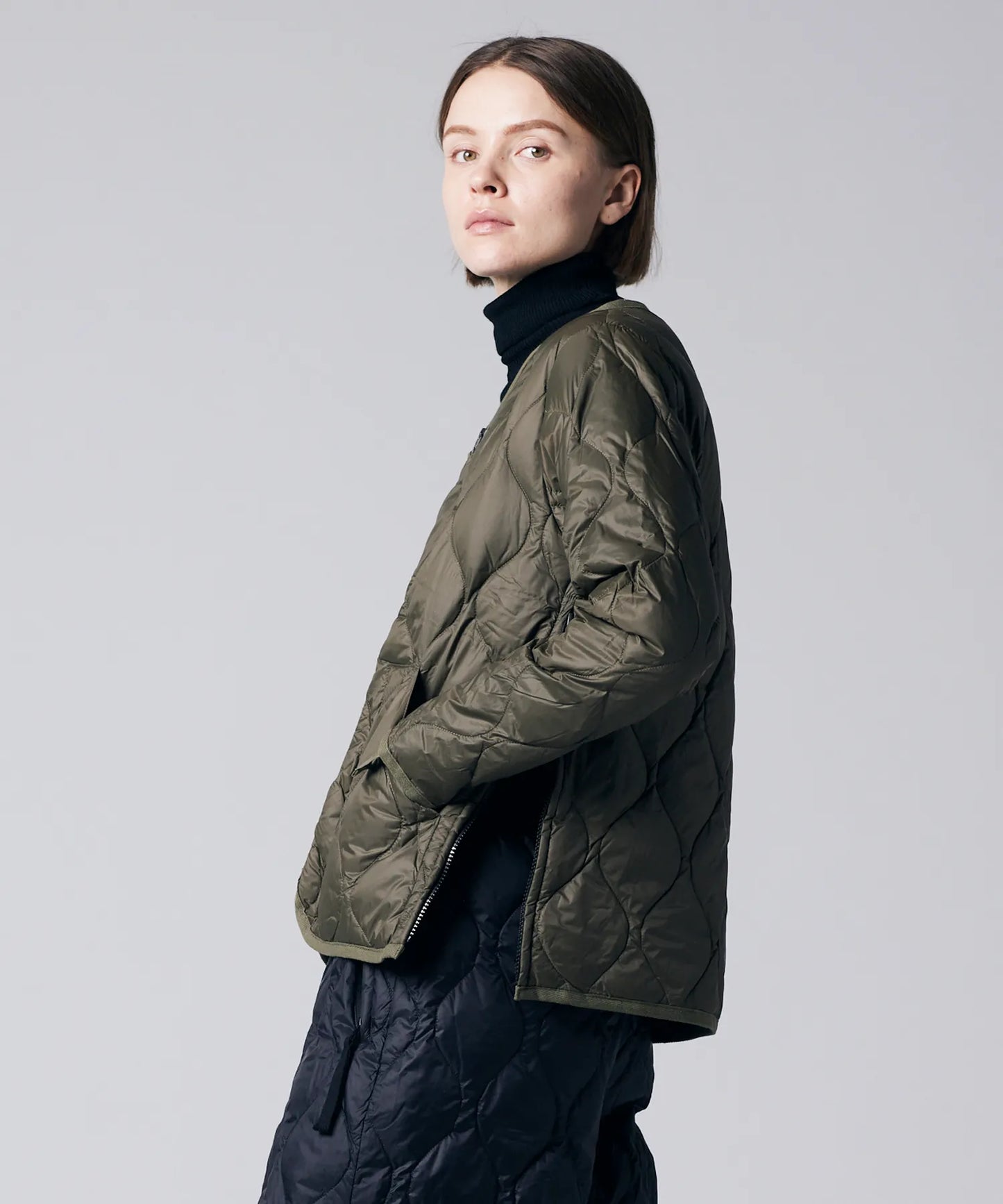 TAION MILITARY V NECK W-ZIP DOWN JKT (SOFT SHELL)