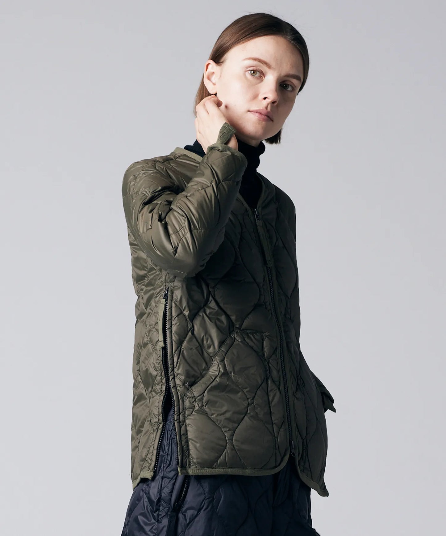 TAION MILITARY V NECK W-ZIP DOWN JKT (SOFT SHELL)