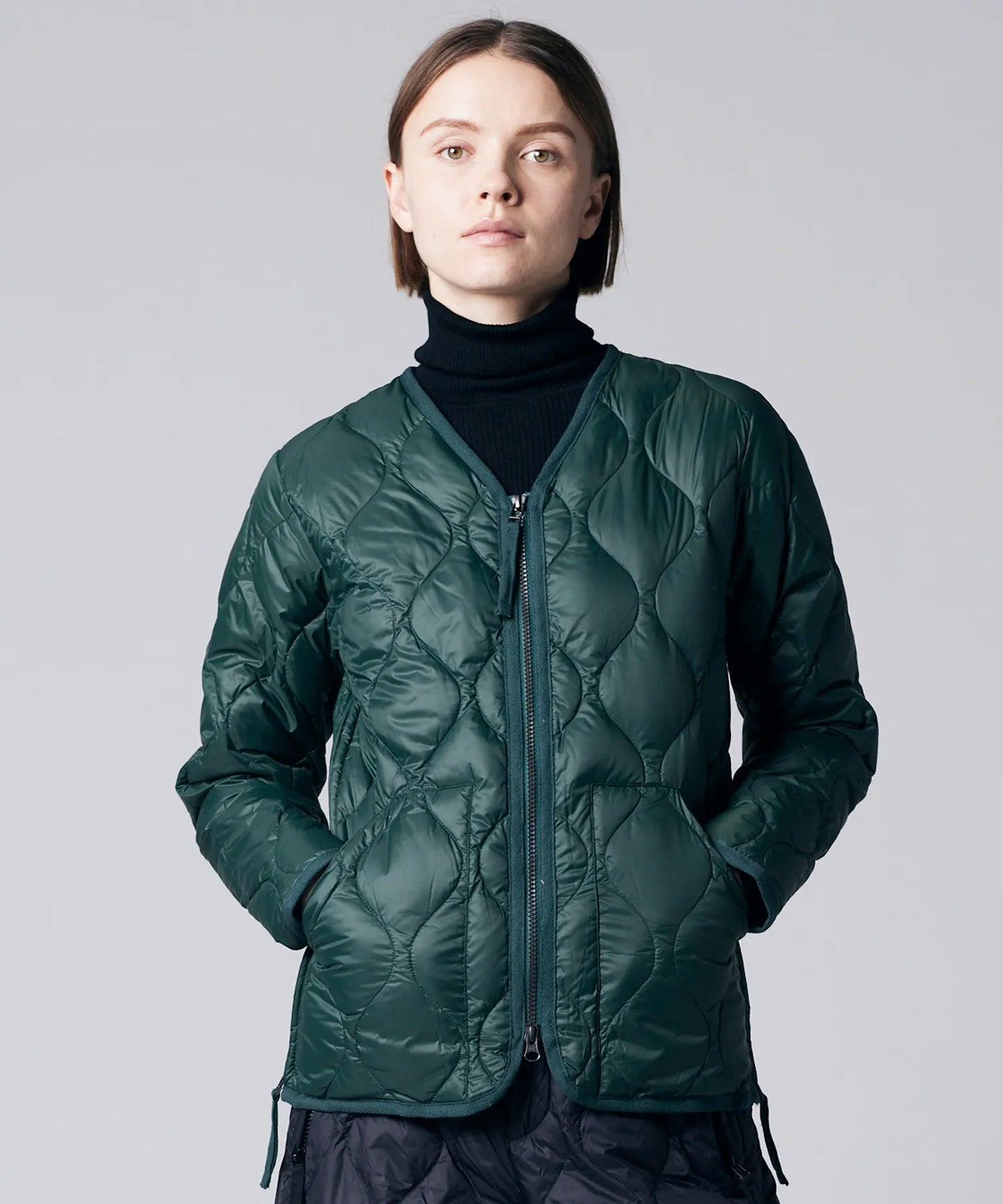 TAION MILITARY V NECK W-ZIP DOWN JKT (SOFT SHELL)