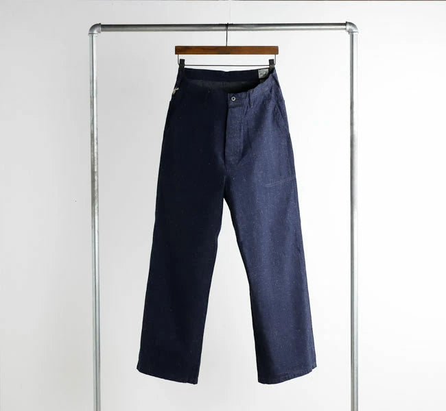 orSlow WIDE FIT US NAVY DENIM UTILITY PANTS ONE WASH