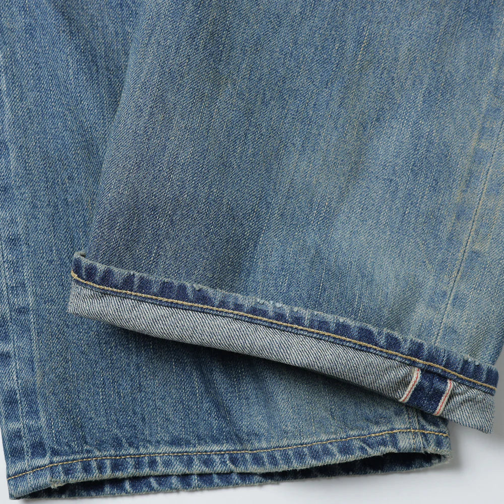 A.PRESSE No.37 Washed Wide Denim Pants (INDIGO)