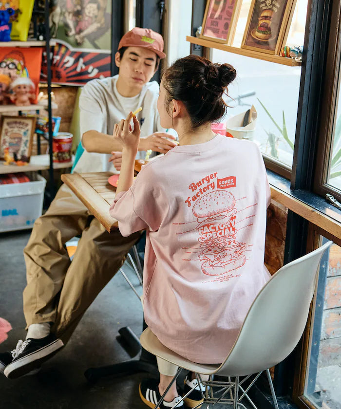 Burger Factory x FREAK'S STORE Burger Factory Special Big Silhouette Back Print Crew Neck T-shirt