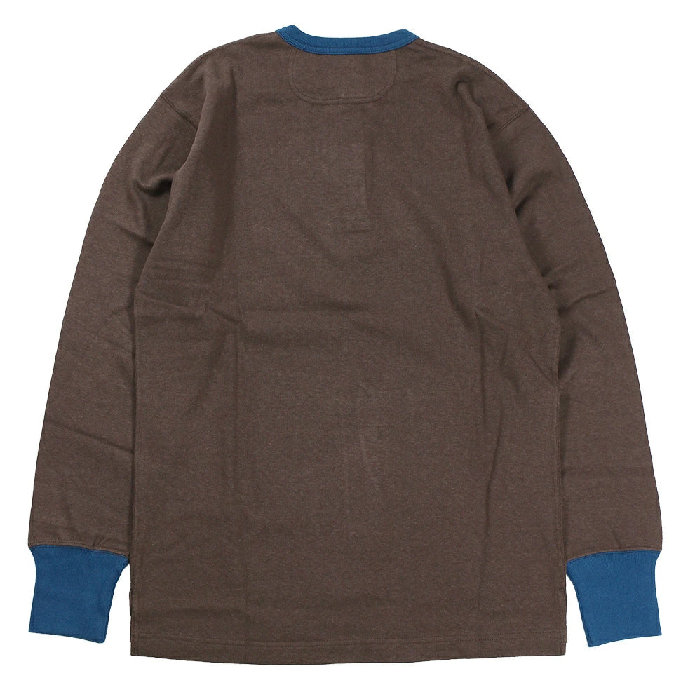 FREEWHEELERS Henley Necked L/S Tee