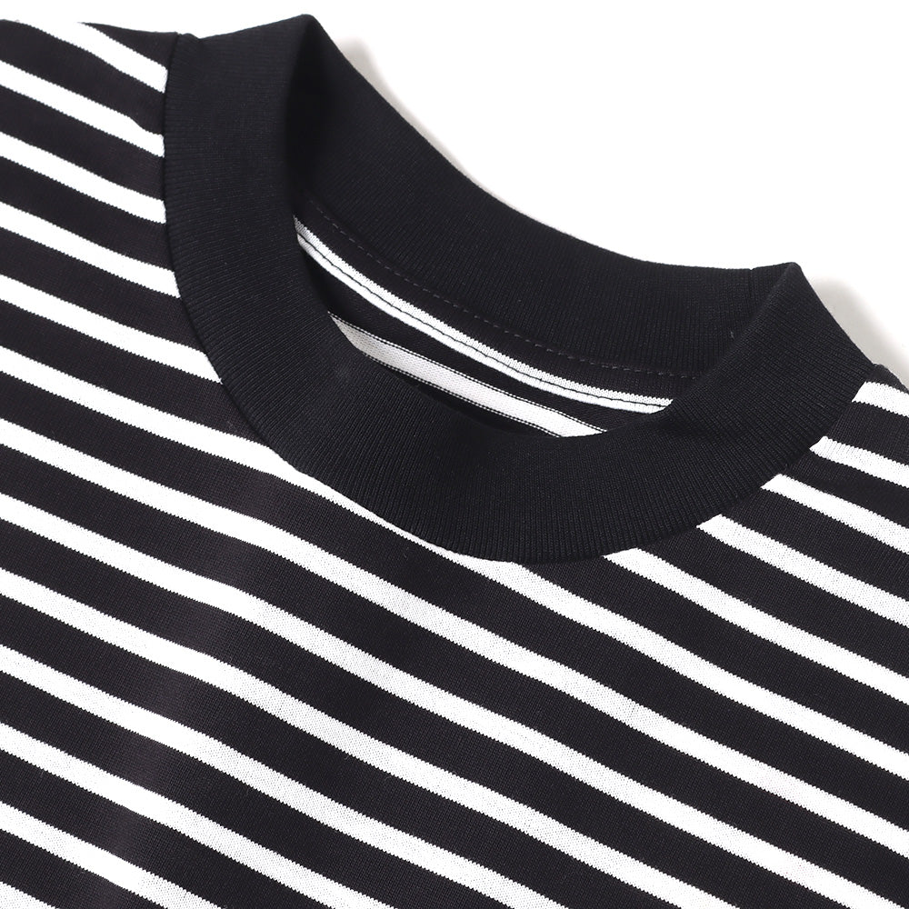 is-ness BALLOON STRIPES LONG SLEEVE T SHIRT