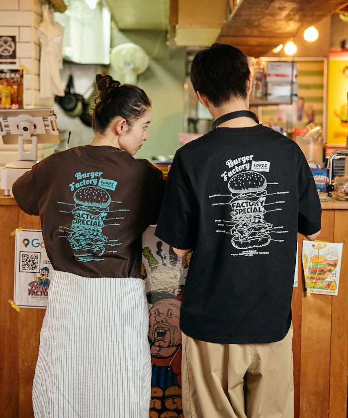 Burger Factory x FREAK'S STORE Burger Factory Special Big Silhouette Back Print Crew Neck T-shirt