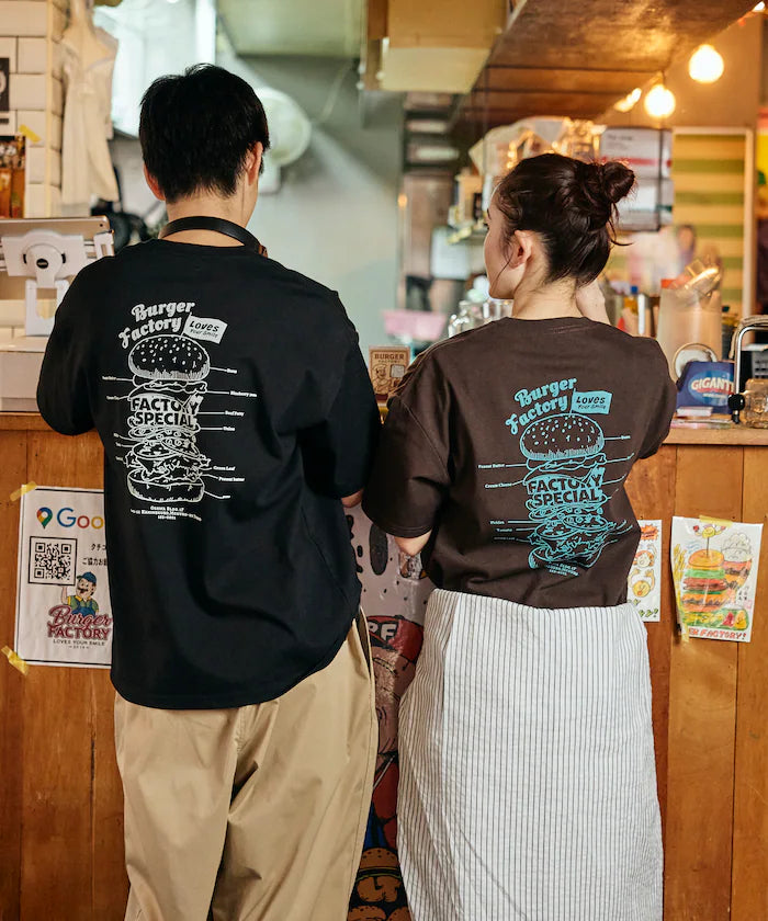 Burger Factory x FREAK'S STORE Burger Factory Special Big Silhouette Back Print Crew Neck T-shirt