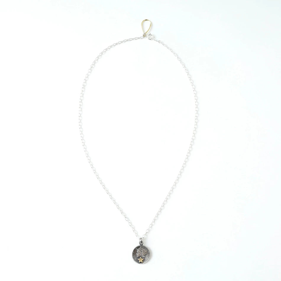 Button Works Mercury Dime Coin Necklace - Star