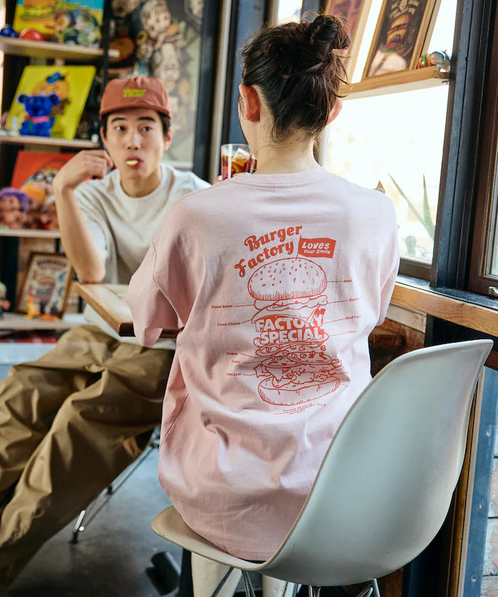 Burger Factory x FREAK'S STORE Burger Factory Special Big Silhouette Back Print Crew Neck T-shirt