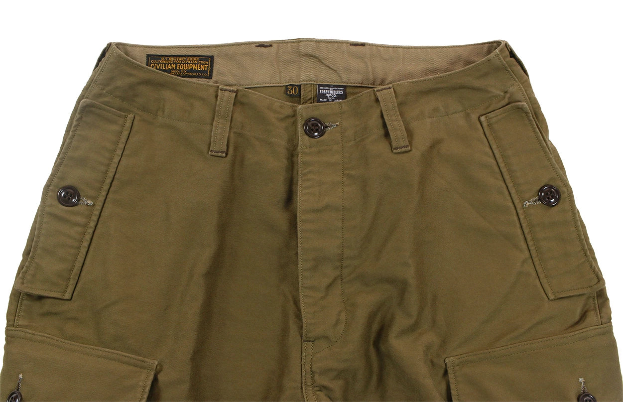 FREEWHEELERS GROUND CREW TROUSERS MILITARY MOLESKIN