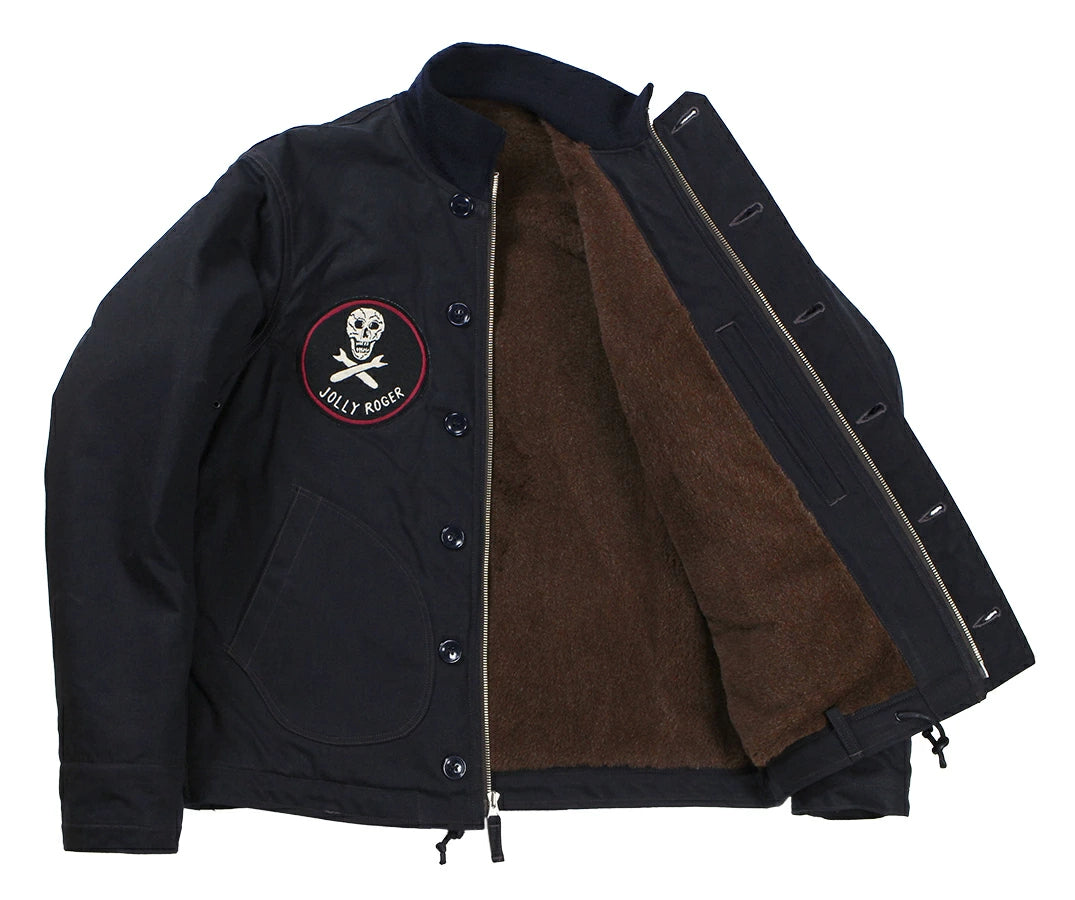 FREEWHEELERS & CO. "KNUCKLE BONES" on "AAF 90thBG 400thBSQ" CIVILIAN DECK JACKET