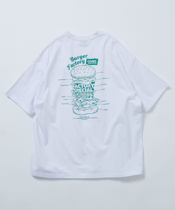 Burger Factory x FREAK'S STORE Burger Factory Special Big Silhouette Back Print Crew Neck T-shirt