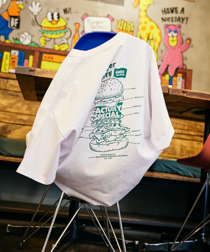 Burger Factory x FREAK'S STORE Burger Factory Special Big Silhouette Back Print Crew Neck T-shirt