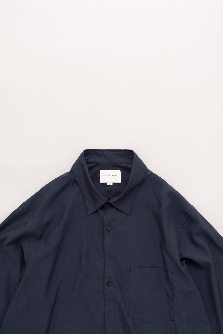 STILL BY HAND Cupro Mixed Pullover Shirt – unexpected store