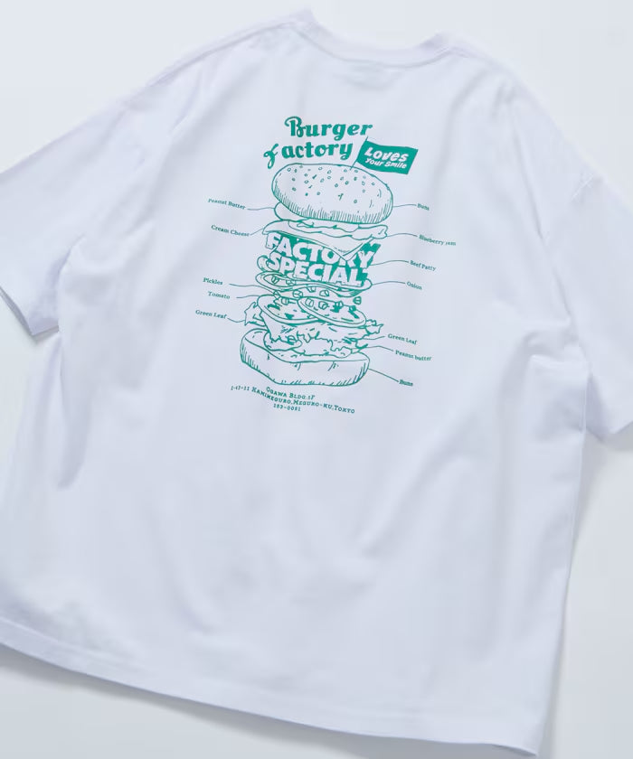 Burger Factory x FREAK'S STORE Burger Factory Special Big Silhouette Back Print Crew Neck T-shirt
