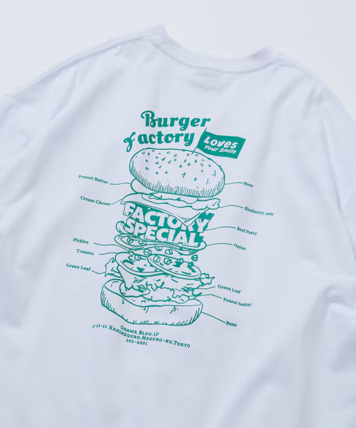 Burger Factory x FREAK'S STORE Burger Factory Special Big Silhouette Back Print Crew Neck T-shirt