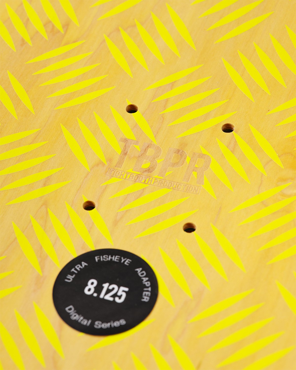 TIGHTBOOTH LOGO SKATEBOARD BLACK / SAFETY YELLOW