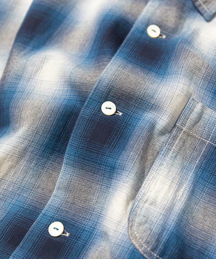 CAHLUMN Magazine Pocket Open Collar Shirt (Ombre)