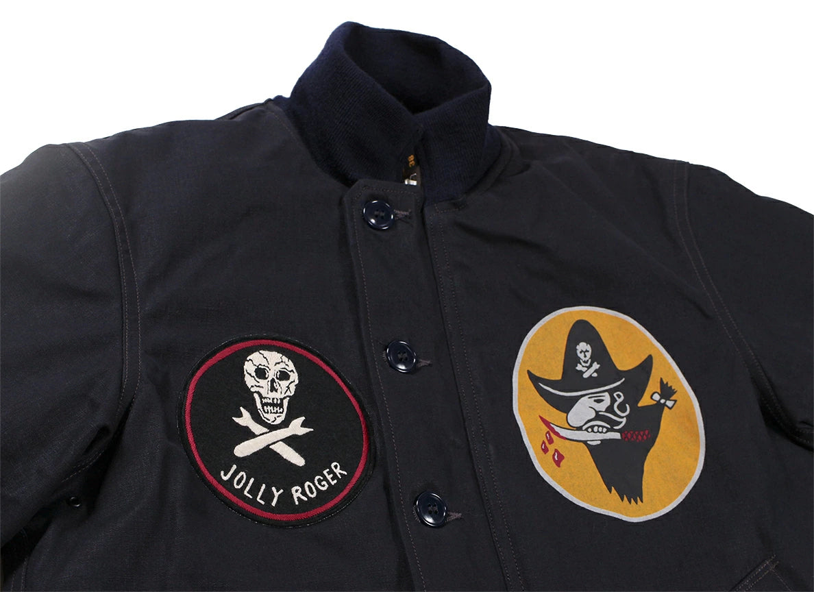 FREEWHEELERS & CO. "KNUCKLE BONES" on "AAF 90thBG 400thBSQ" CIVILIAN DECK JACKET