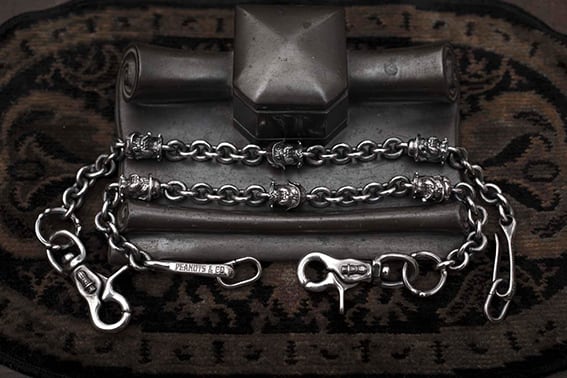 Peanuts&Co BULL WALLET CHAIN SILVER DIAMONDS