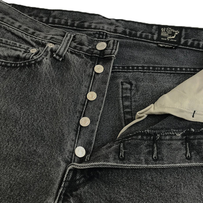 Black Denim Cargo Pocket Baggy Fit Jeans