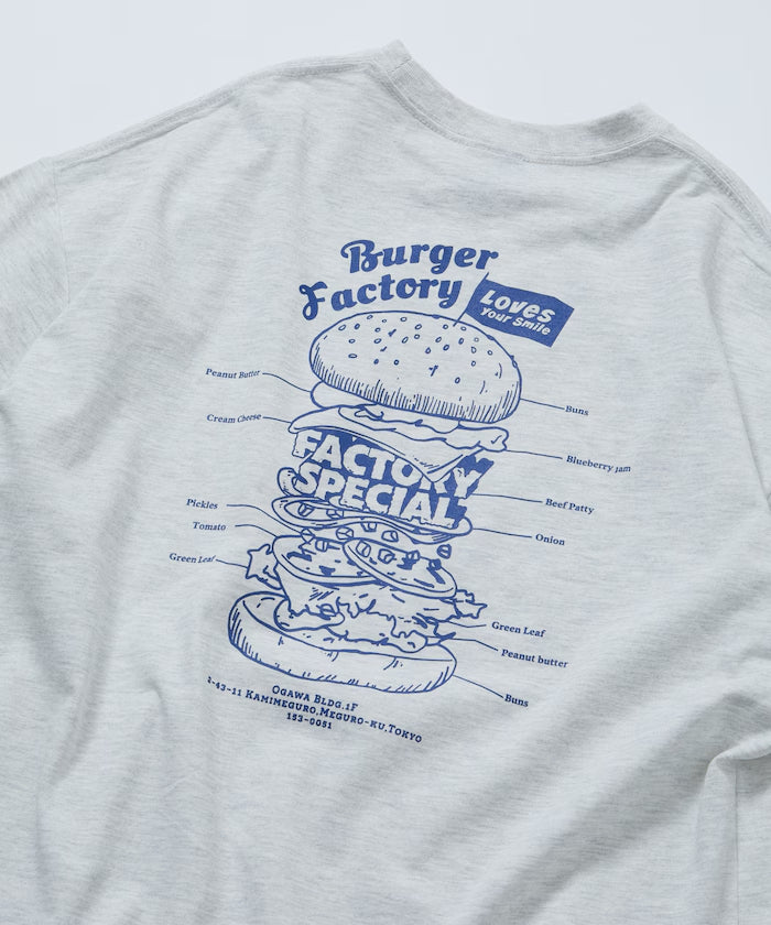 Burger Factory x FREAK'S STORE Burger Factory Special Big Silhouette Back Print Crew Neck T-shirt