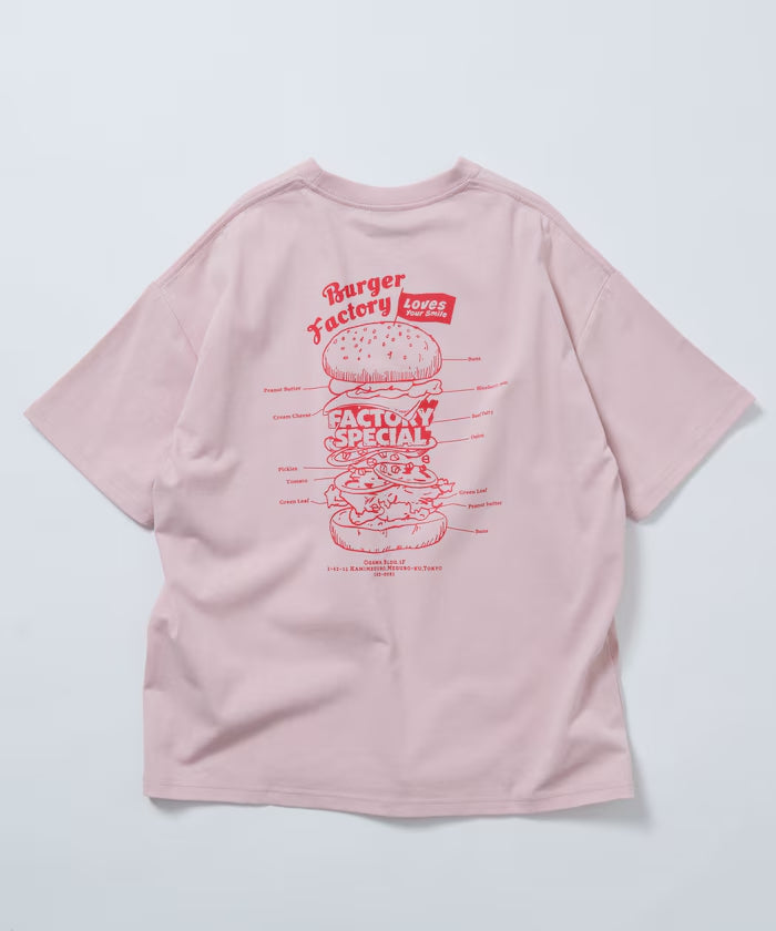 Burger Factory x FREAK'S STORE Burger Factory Special Big Silhouette Back Print Crew Neck T-shirt
