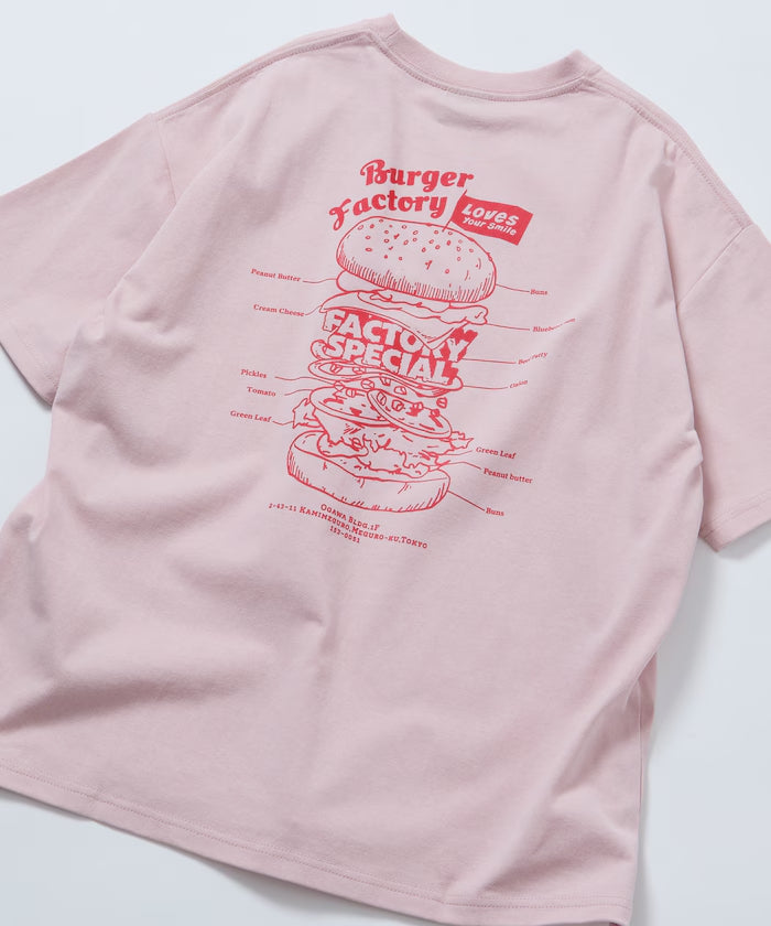 Burger Factory x FREAK'S STORE Burger Factory Special Big Silhouette Back Print Crew Neck T-shirt
