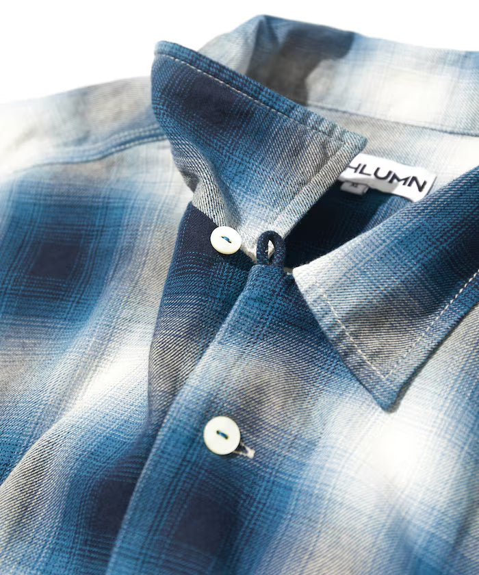 CAHLUMN Magazine Pocket Open Collar Shirt (Ombre)