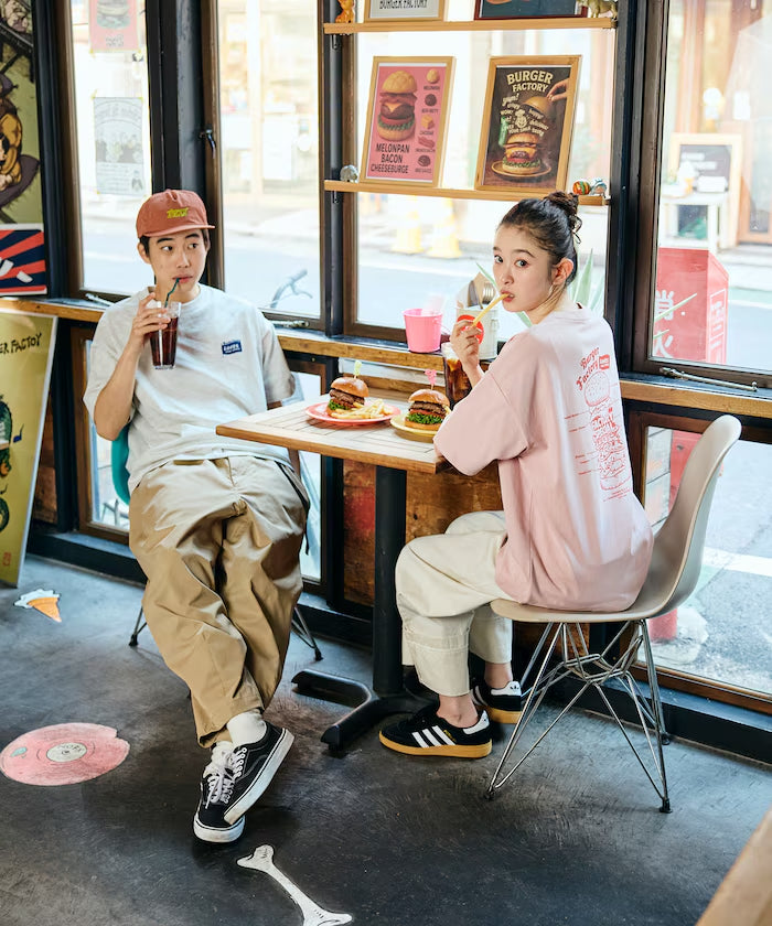 Burger Factory x FREAK'S STORE Burger Factory Special Big Silhouette Back Print Crew Neck T-shirt