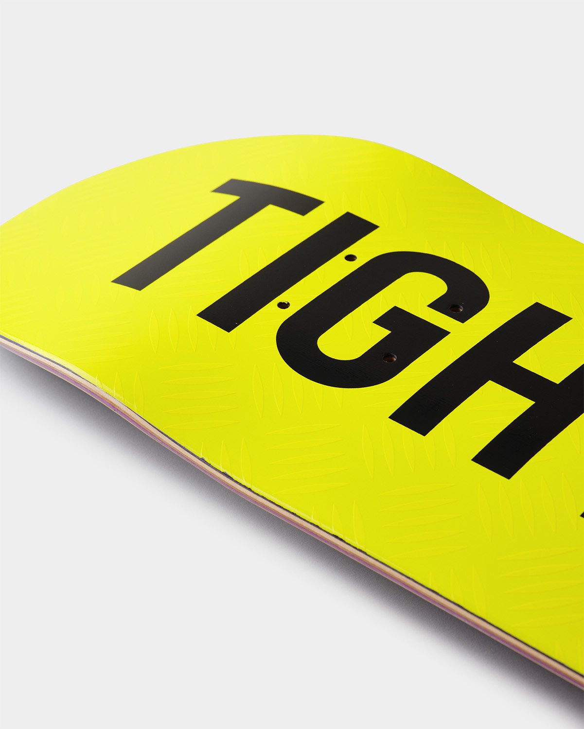 TIGHTBOOTH LOGO SKATEBOARD SAFETY YELLOW / BLACK