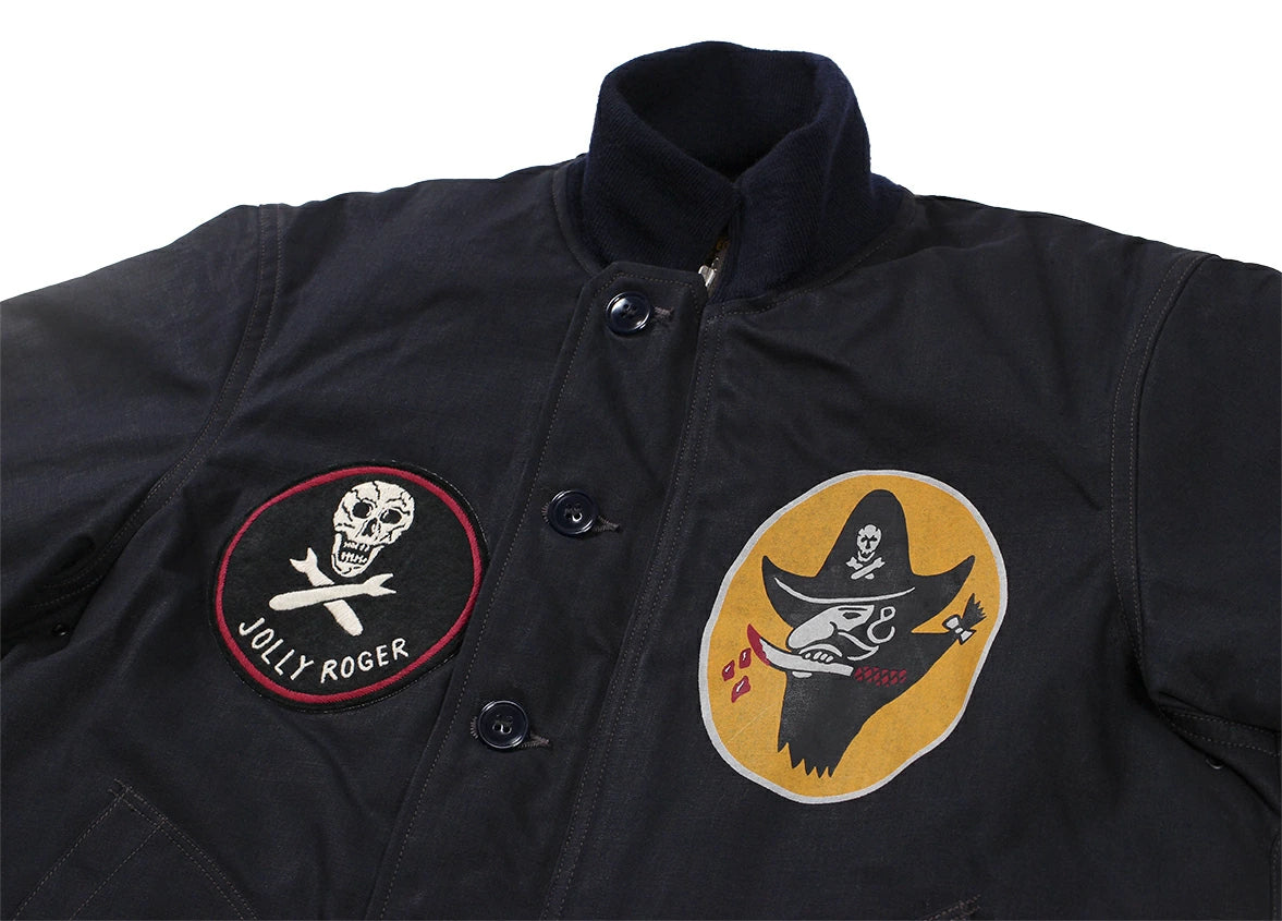 FREEWHEELERS & CO. "KNUCKLE BONES" on "AAF 90thBG 400thBSQ" CIVILIAN DECK JACKET