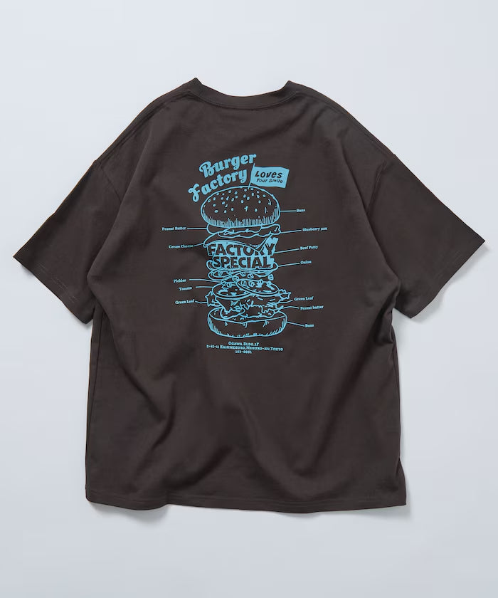 Burger Factory x FREAK'S STORE Burger Factory Special Big Silhouette Back Print Crew Neck T-shirt