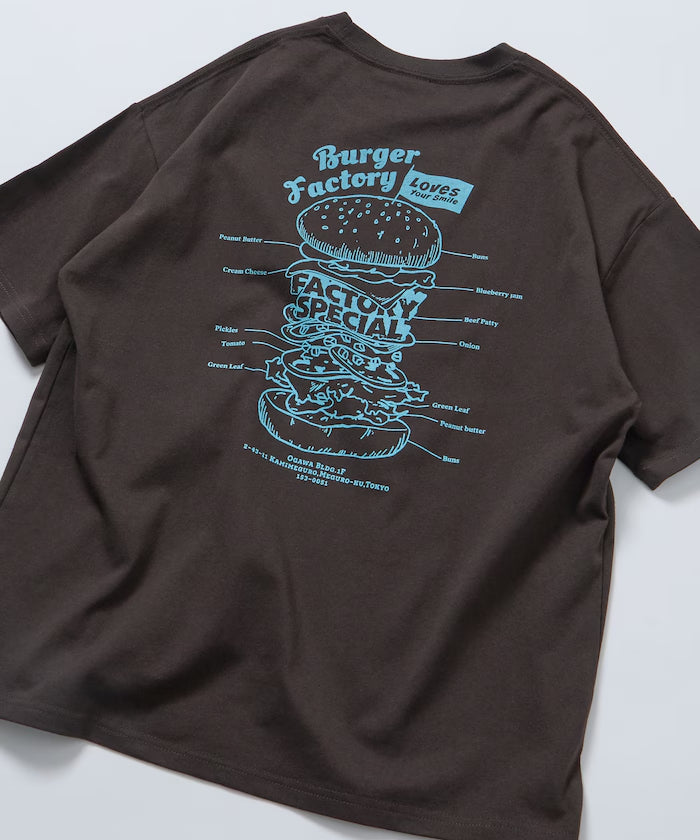 Burger Factory x FREAK'S STORE Burger Factory Special Big Silhouette Back Print Crew Neck T-shirt
